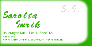 sarolta imrik business card